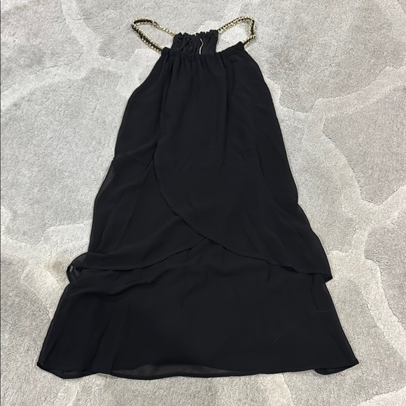 Black High-Low Halter Sundress - Picture 1 of 4